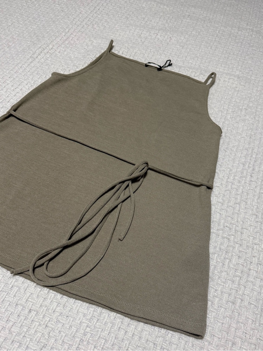 Zara Long Belted Soft Pique Tank Top, women’s medium.  Perfect condition